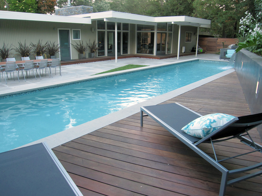 1960s lap pool photo in San Francisco with decking