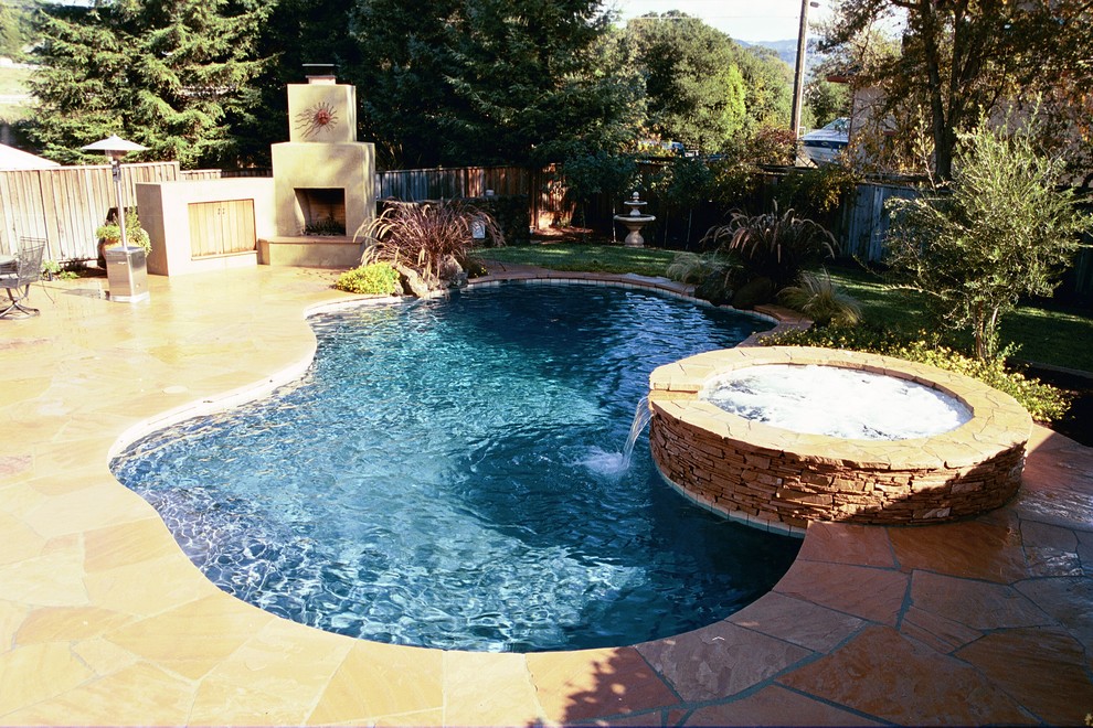 Spas in pools Traditional Pool San Francisco by Swan Pools Bay