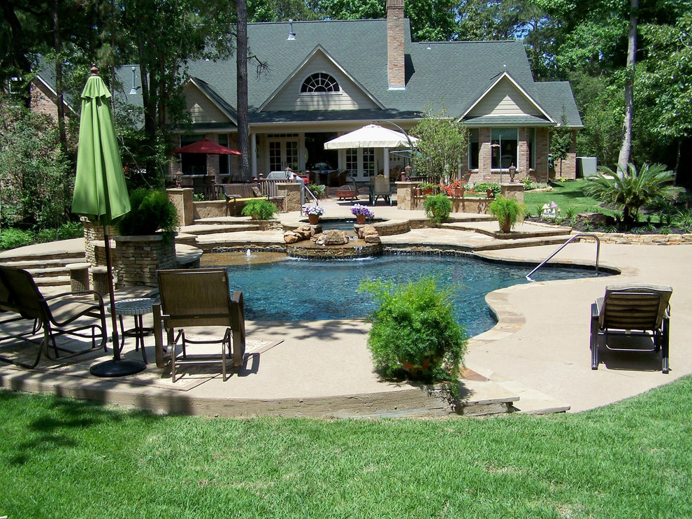 Split Level - American Southwest - Swimming Pool & Hot Tub - Houston ...