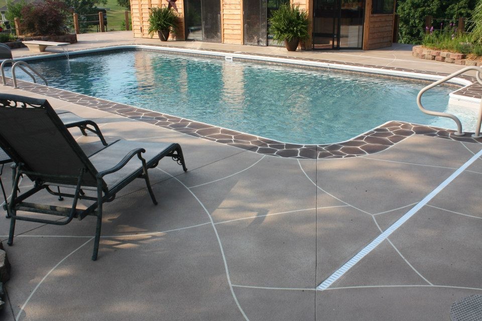 Stamped Concrete Pool Deck Traditional Pool Cincinnati by