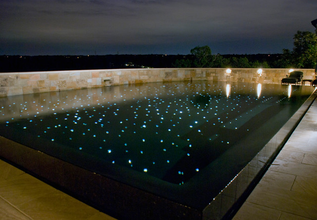 Star Floor Contemporary Swimming Pool Hot Tub Austin by
