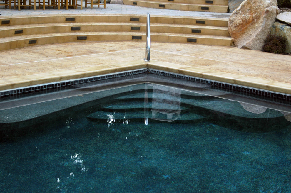 Steps Sun Shelves Swim Outs Traditional Pool Cedar Rapids By Pool Tech Houzz