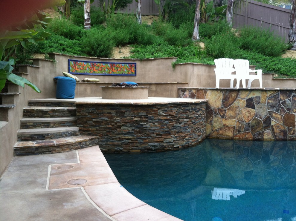 Moderner Pool in San Diego