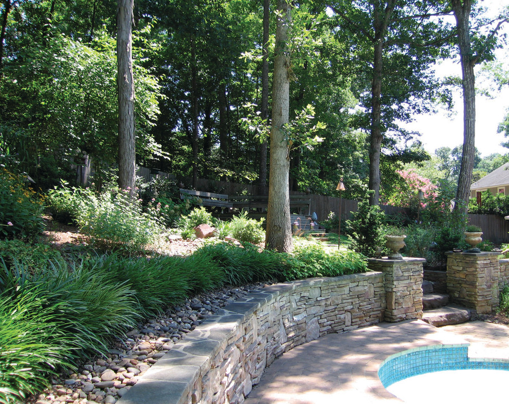 Stonehaven Traditional Pool Charlotte by The Whole Blooming