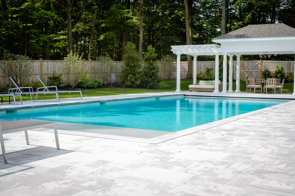 Stunning Modern Inground Pool Design Westfield NJ Modern Pool
