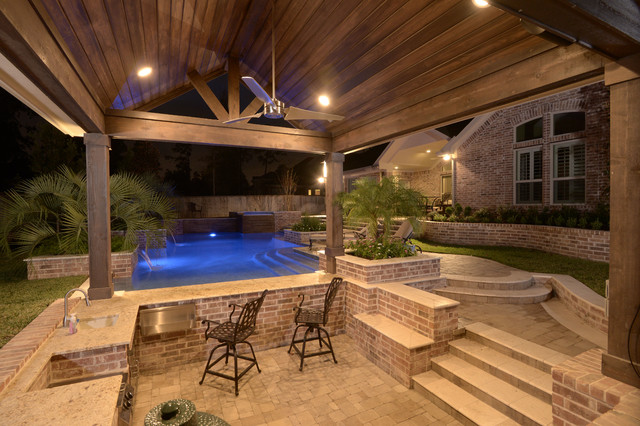 SUNKEN KITCHEN - Modern - Swimming Pool & Hot Tub - Houston - by Regal ...