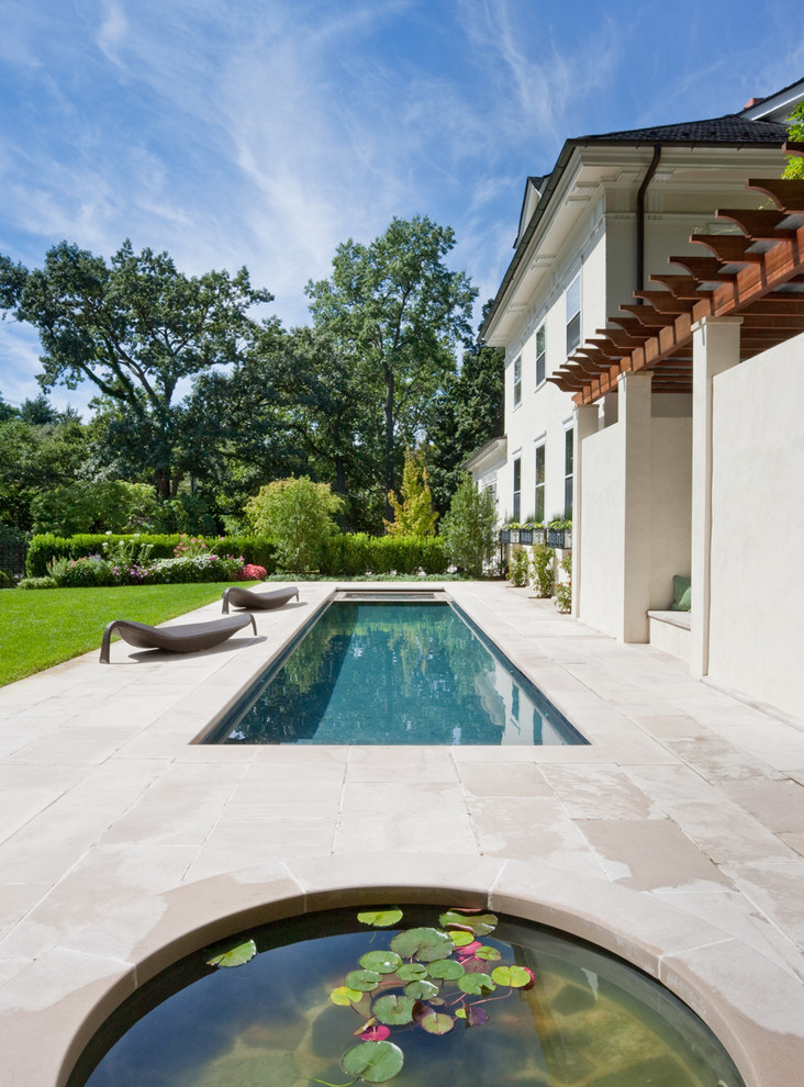 Inspiration for a mediterranean lengths swimming pool in New York.