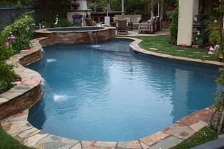 Swan Pools  Swimming Pool Company  Aesthetics  Plaster - Traditional - Pool - Orange County 