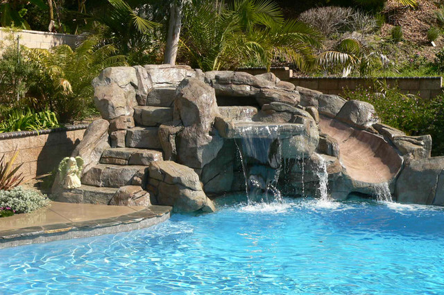 Swan Pools | Swimming Pool Company | Waterfalls - Exótico - Piscina -  Orange County - de Swan Pools Southern California | Houzz