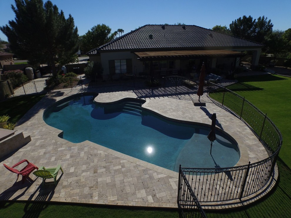 Swimming Pool and Backyard Overhaul Traditional Pool Phoenix by