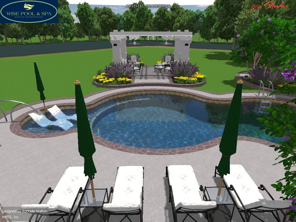 Cette image montre une piscine latérale minimaliste de taille moyenne et sur mesure avec des pavés en brique.
