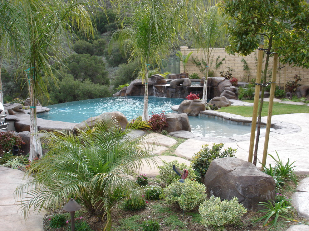 Swimming Pools Tropical Pool Los Angeles by Swink's Creations