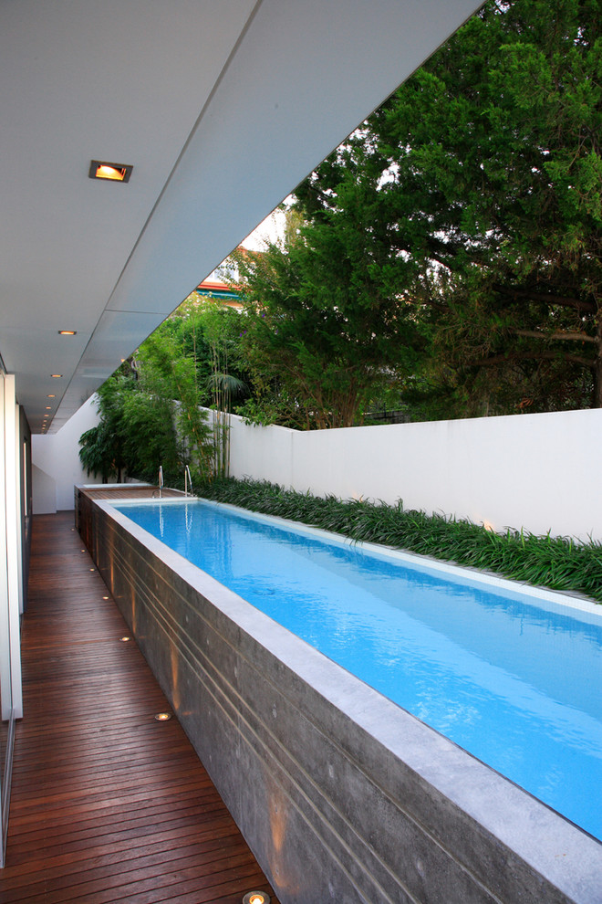 Minimalist lap pool photo in Sydney