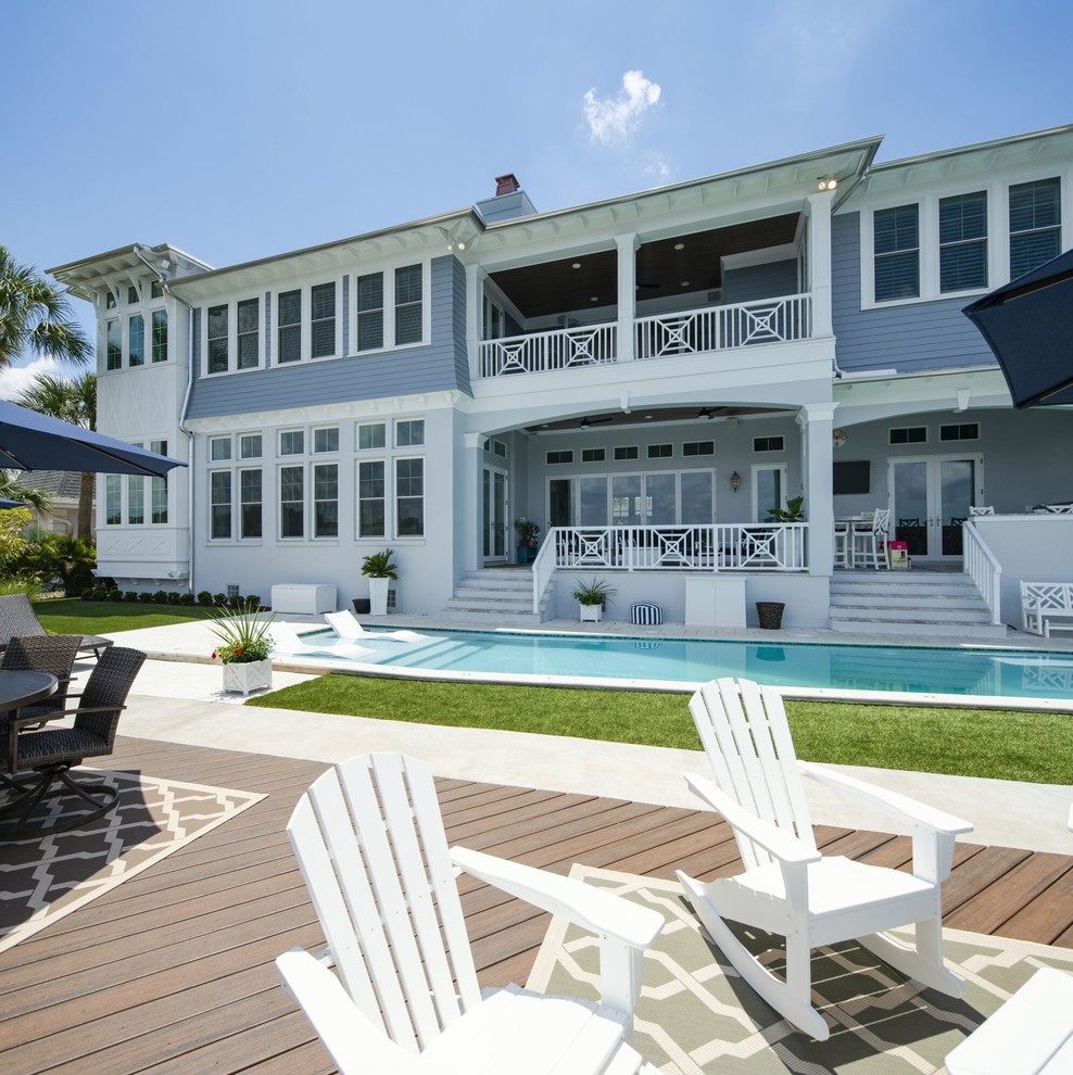 Tampa Home 10 Beach Style Pool Tampa by Bay Harbour Homes, LLC