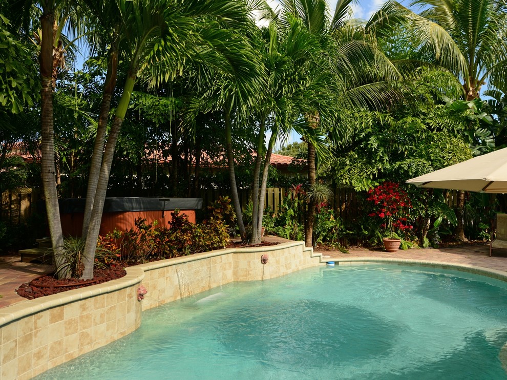 Tequesta Beach Style Patio & Pool Beach Style Pool Miami by