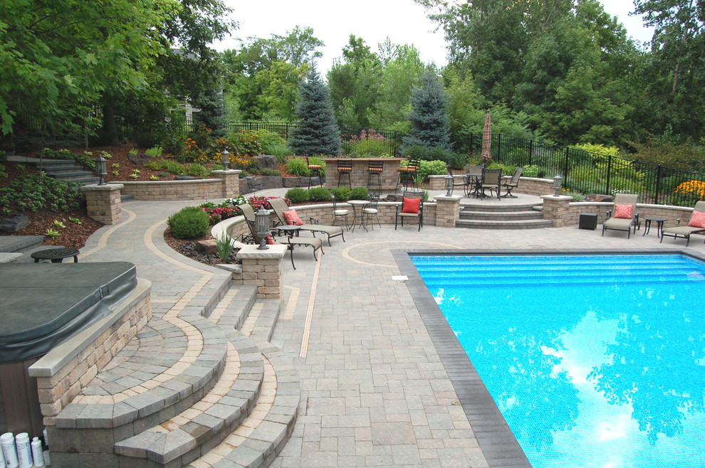 Terraced pool project Traditional Pool Minneapolis by Daryl Melquist Bachmans