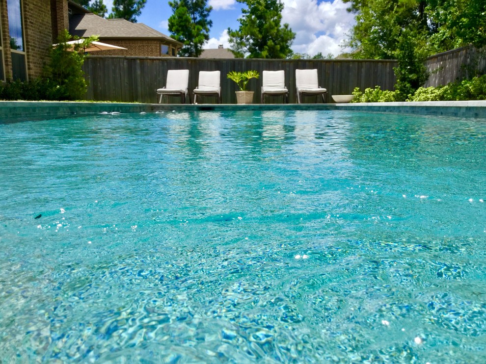 The Life of Ease in Woodforest Contemporary Pool Houston by