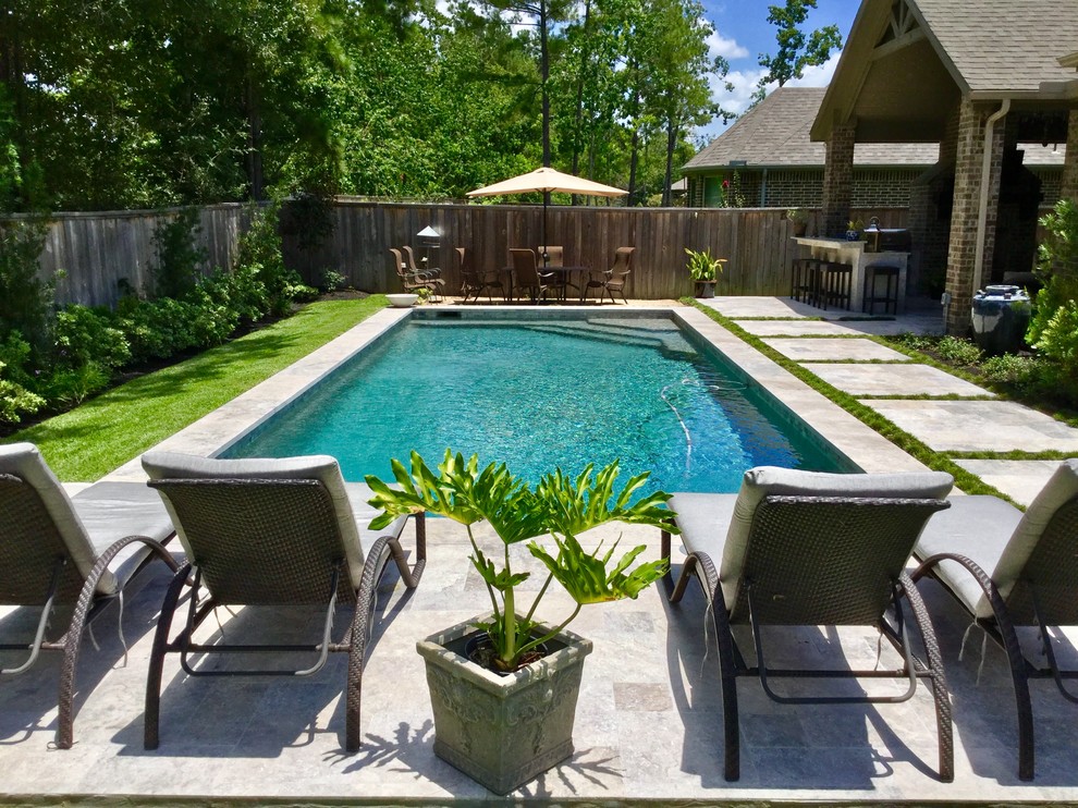 The Life of Ease in Woodforest Contemporary Pool Houston by