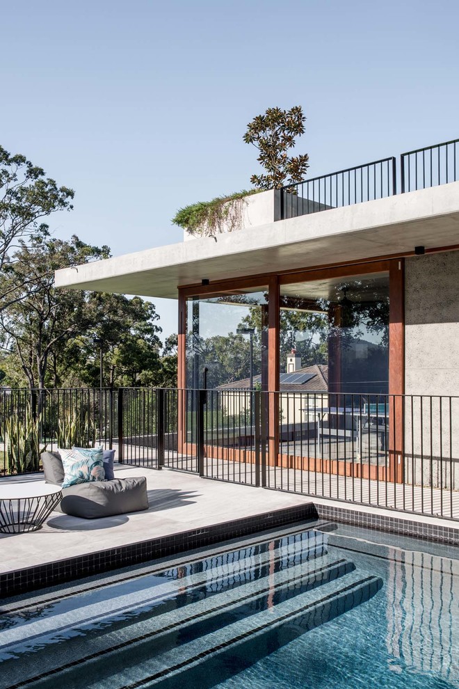 Example of a minimalist pool design in Brisbane