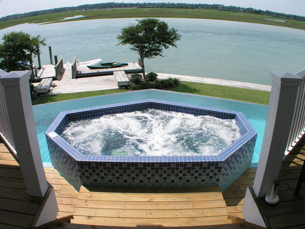 Inspiration for a contemporary pool remodel in Charleston