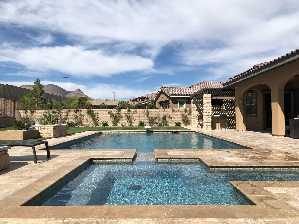 The Smith Residence in Summerlin Mediterranean Pool Las Vegas