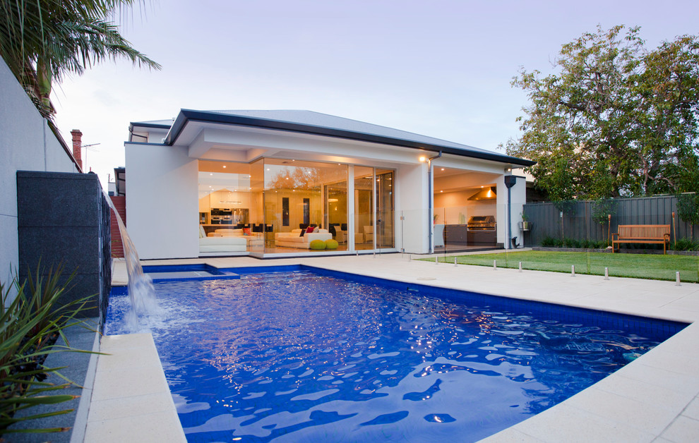 Contemporary swimming pool in Adelaide.