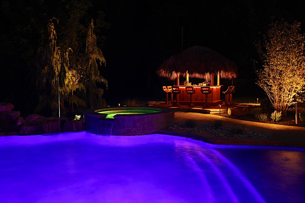 Tiki Bar Pool Plus Traditional Pool Philadelphia by Blue Haven