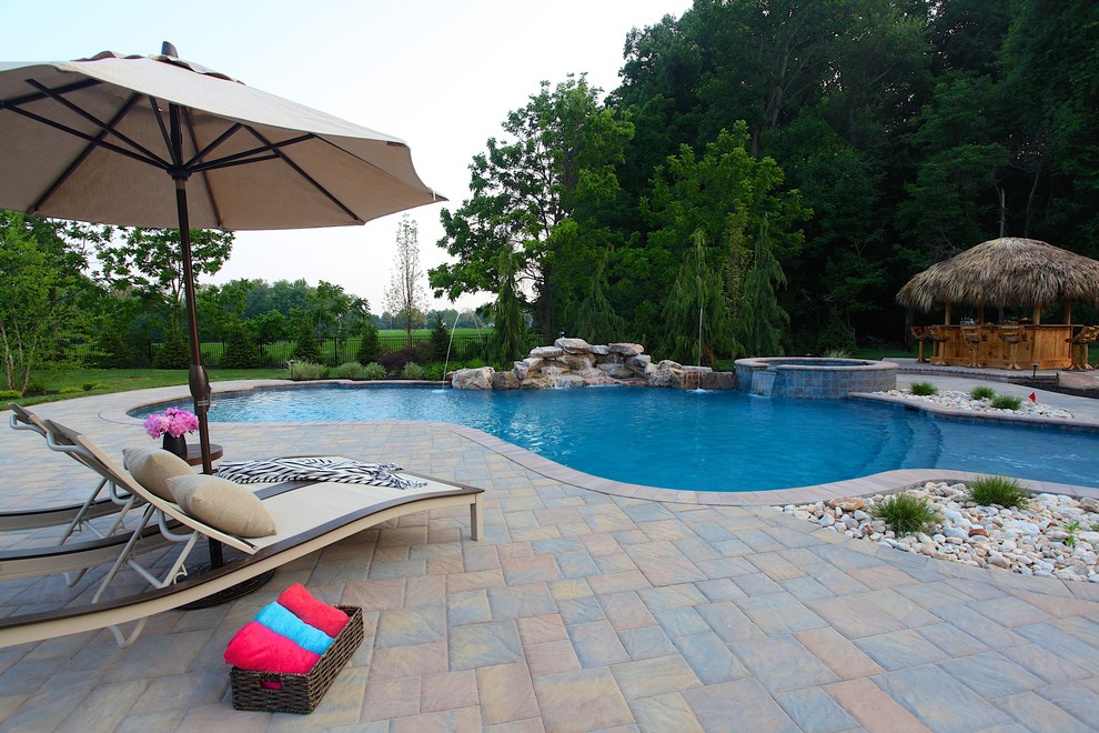 Tiki Bar Pool Plus Traditional Pool Philadelphia by Blue Haven