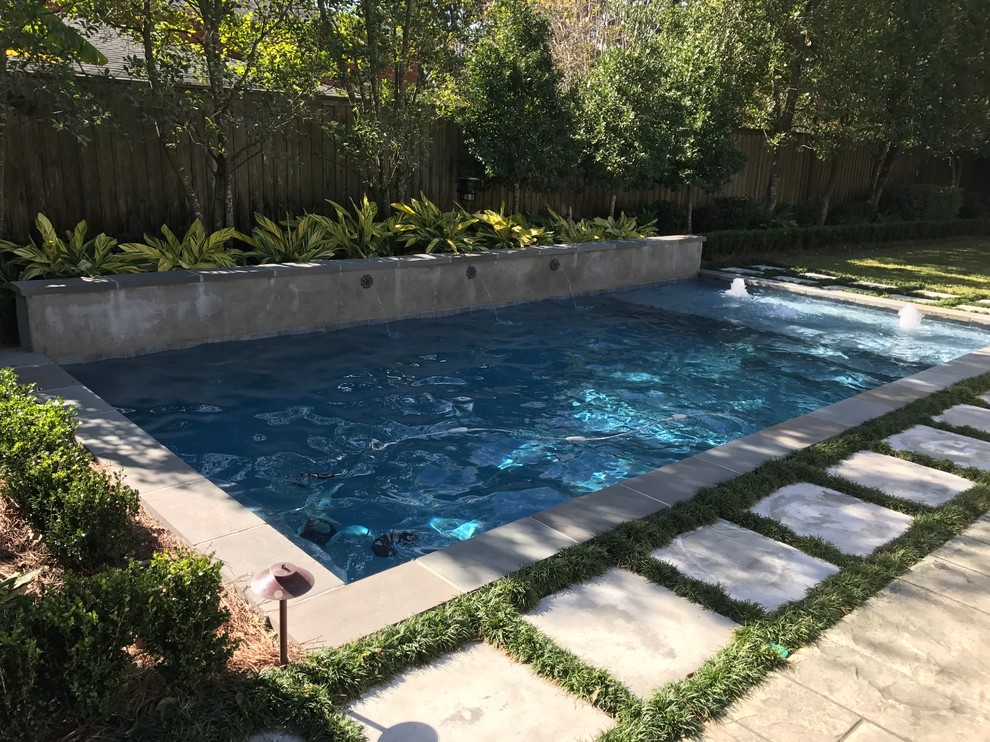 Timberlane Subdivision swimming pool Contemporary Pool New Orleans by Crystal Pools and