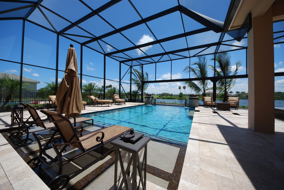 Toll Brothers Pool Screen Contemporary Pool Miami by Coastal