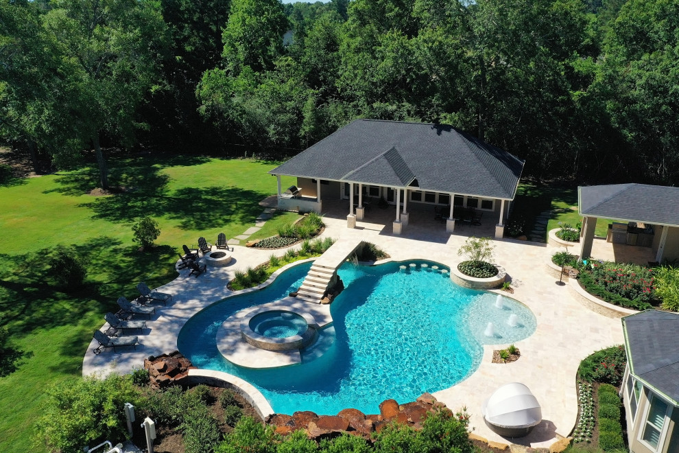 Tomball Backyard Oasis Pool Houston by Wamhoff Design Build Houzz