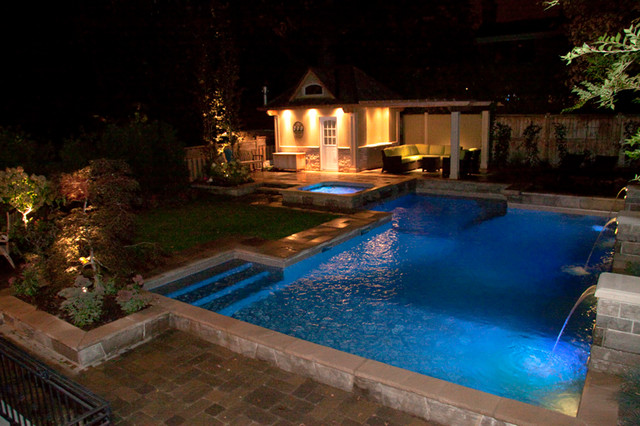 Toronto Swimming Pool Day And Night Contemporary Swimming Pool Hot Tub Toronto By