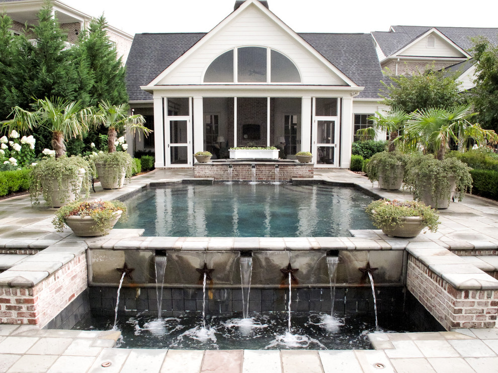 Inspiration for a timeless custom-shaped pool remodel in Other