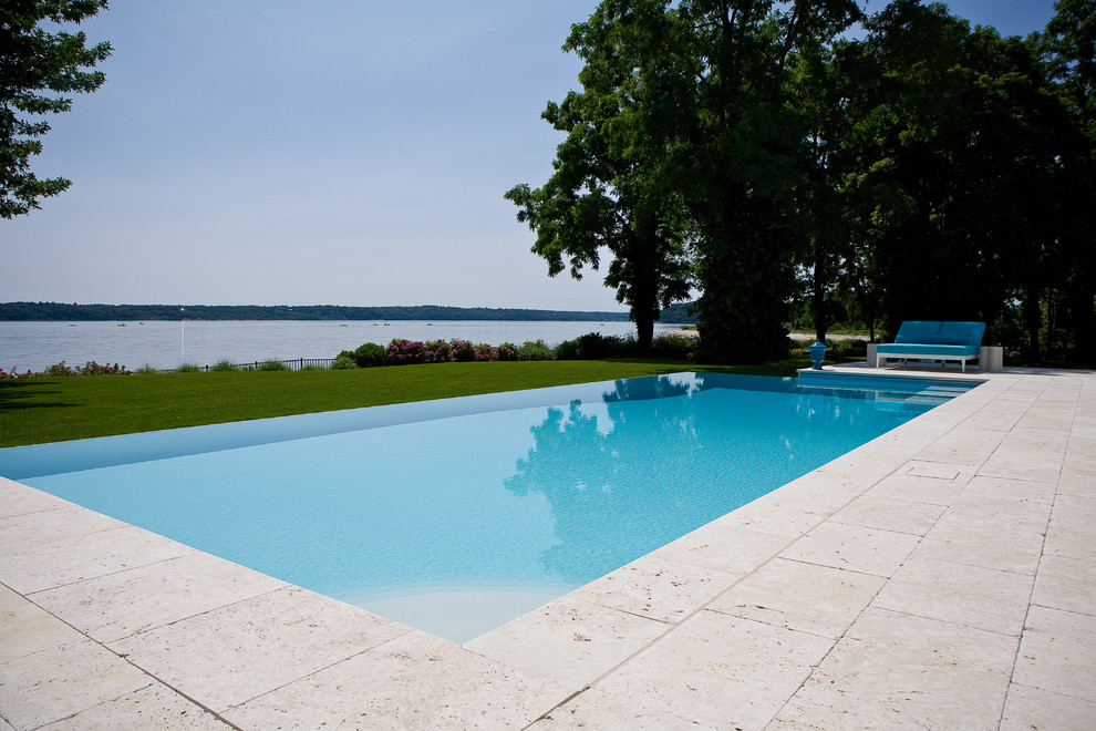 Inspiration for a modern pool remodel in New York