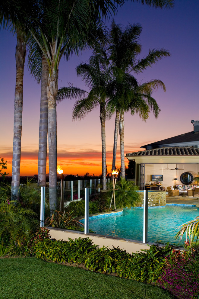 TroonBack Yard/ Pool Tropical Pool Orange County by Legacy Custom Homes Houzz