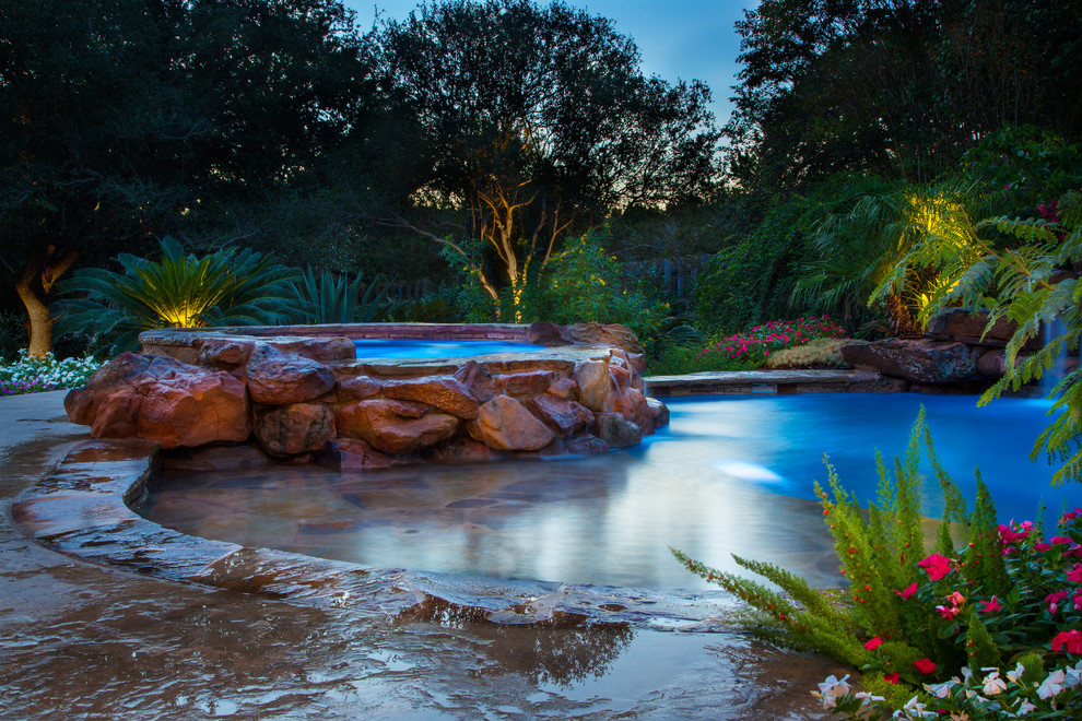 This is an example of a world-inspired swimming pool in Austin.
