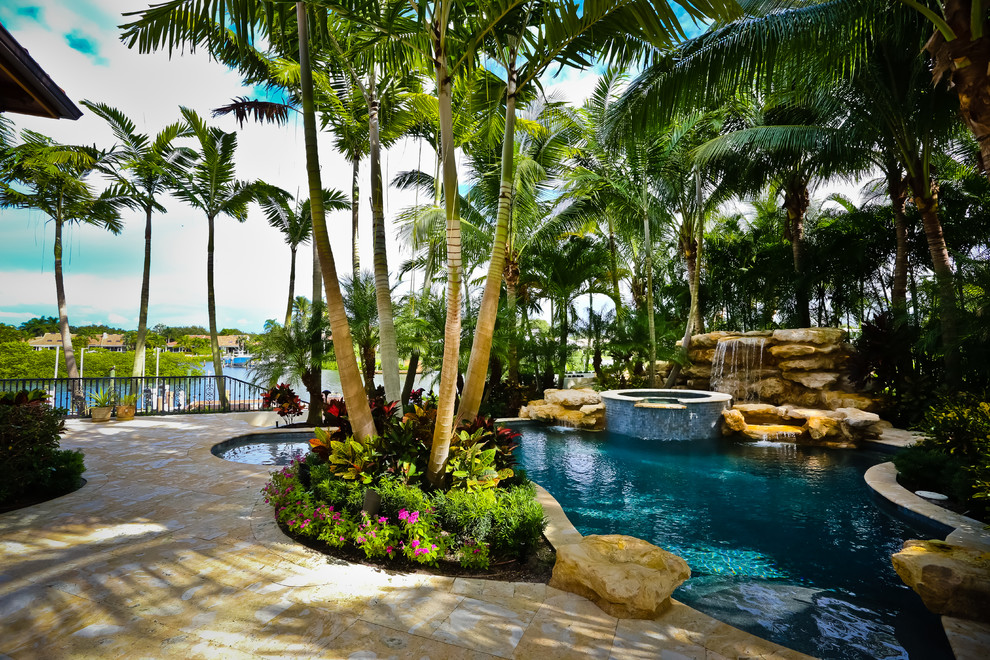 Tropical Pool view 3; Jupiter, Florida - Tropical - Pool - Miami - by