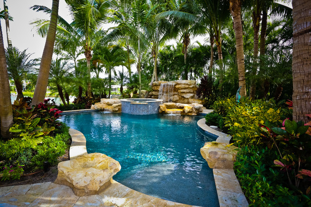 Tropical Pool view 4; Jupiter, Florida - Tropical - Pool - Miami - by ...