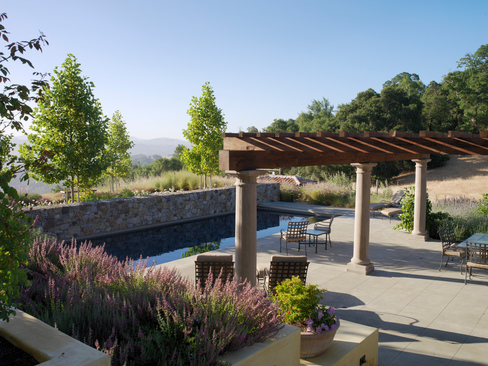 Tuscan rectangular pool photo in San Francisco