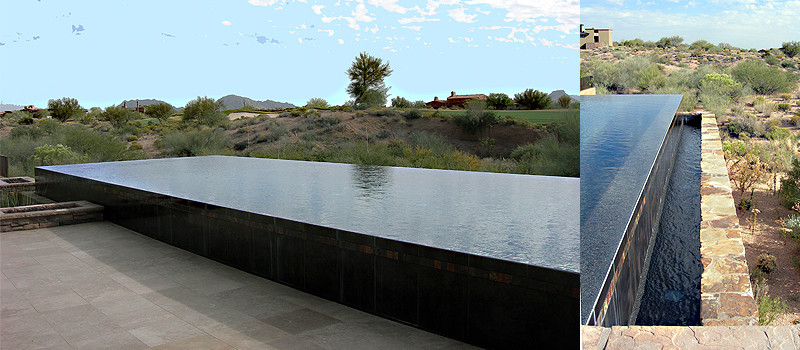 This is an example of a contemporary swimming pool in Phoenix.
