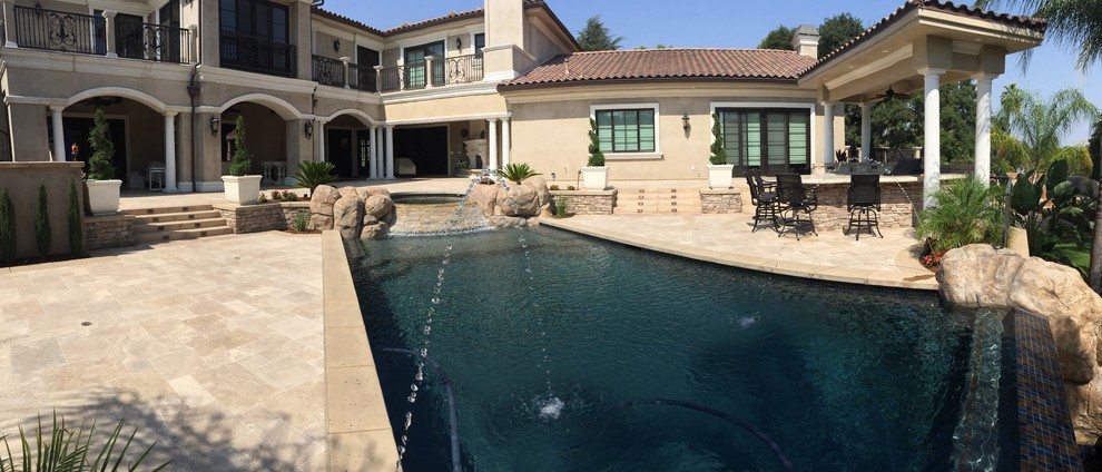 Upland Dream Backyard for Entertaining - Traditional - Pool - Los ...