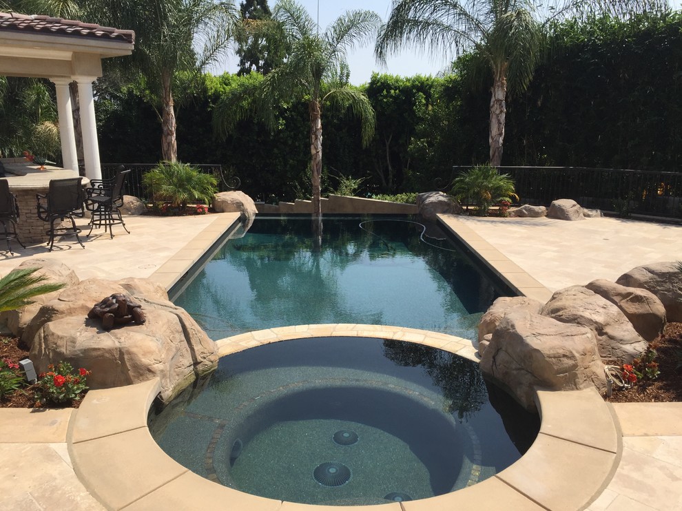 Upland Dream Backyard for Entertaining Traditional Pool Los