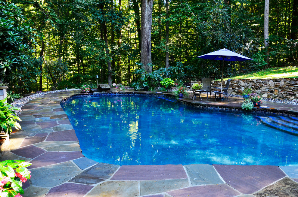 Upper Marlboro Flagstone Pool Patio Pool DC Metro by LiveWell