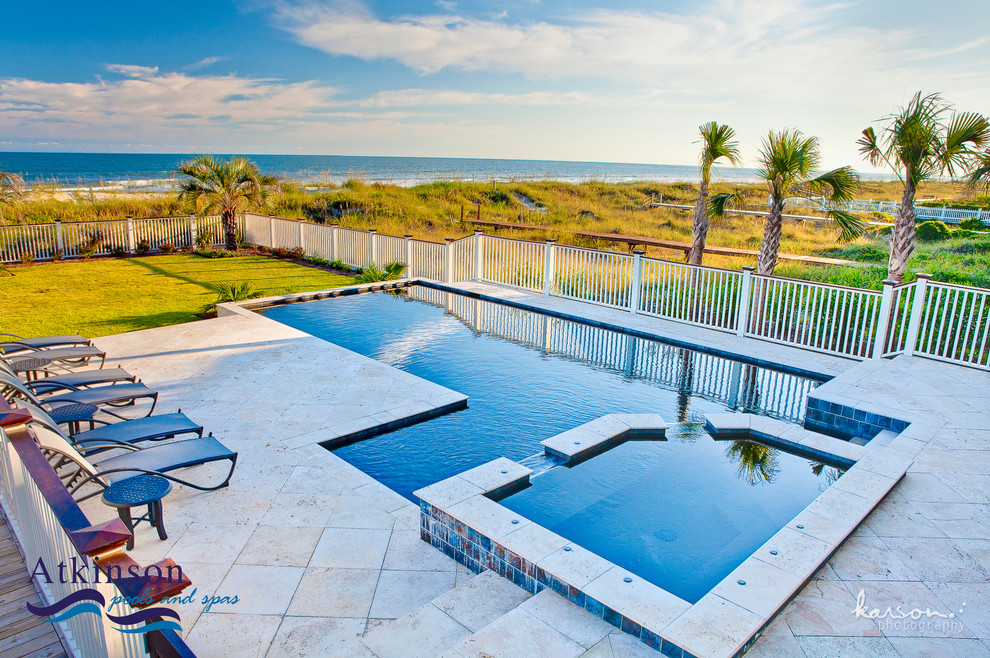 Example of an island style pool design in Charleston