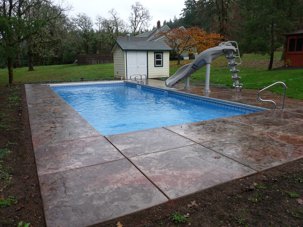 Vinyl Liner Swimming Pools Traditional Pool Portland by Owens