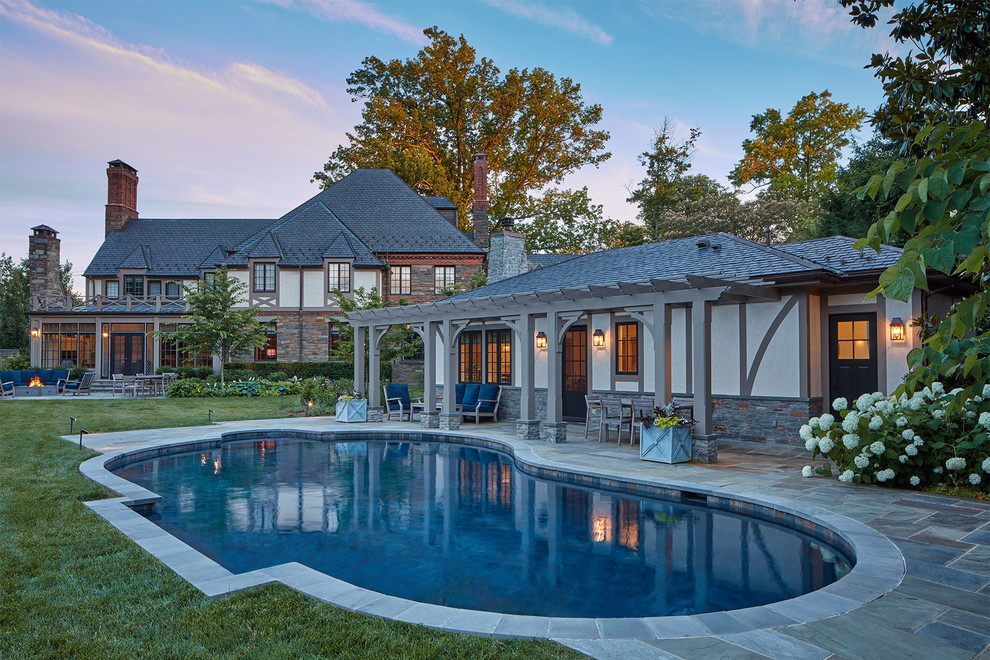 Washington, DC Pool House Transitional Pool DC Metro by Purple