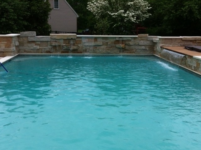 Inspiration for a contemporary pool remodel in Philadelphia