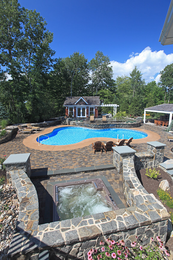 Waterfalls & Features Modern Pool Boston by Concord Pools