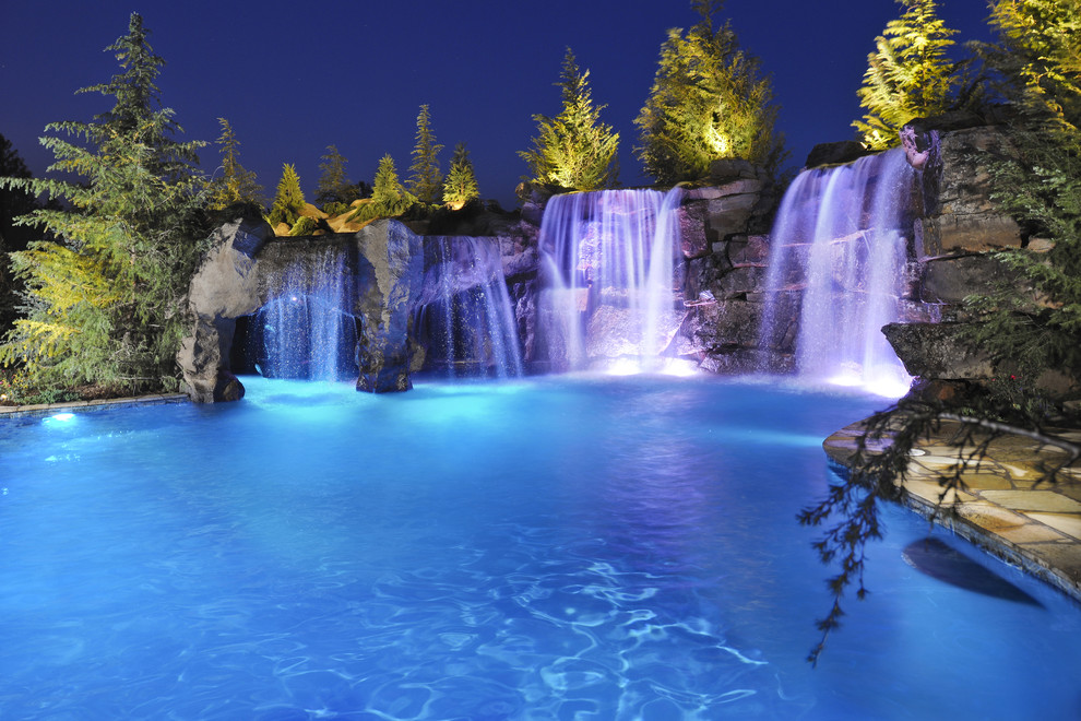 Mountain style pool photo in Oklahoma City