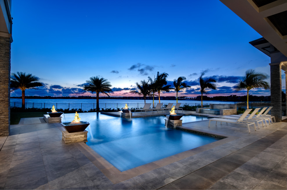 Waters Edge Pool Contemporary Pool Miami by Sater Design